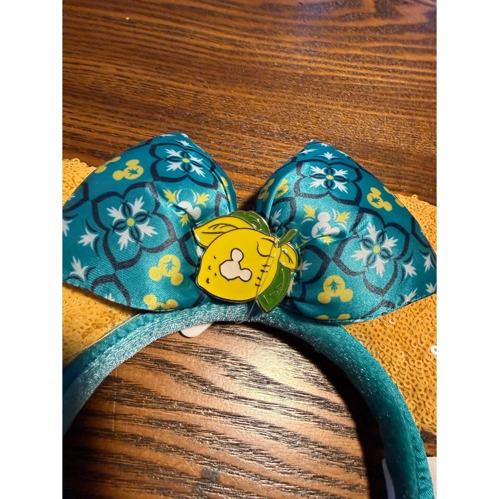 New Disney Parks Epcot Pavillion Limencello Saluti Minnie Ears Sequined Headband